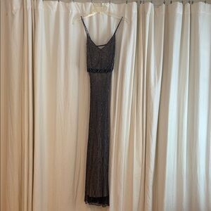 Adrianna Papell Navy Beaded Dress